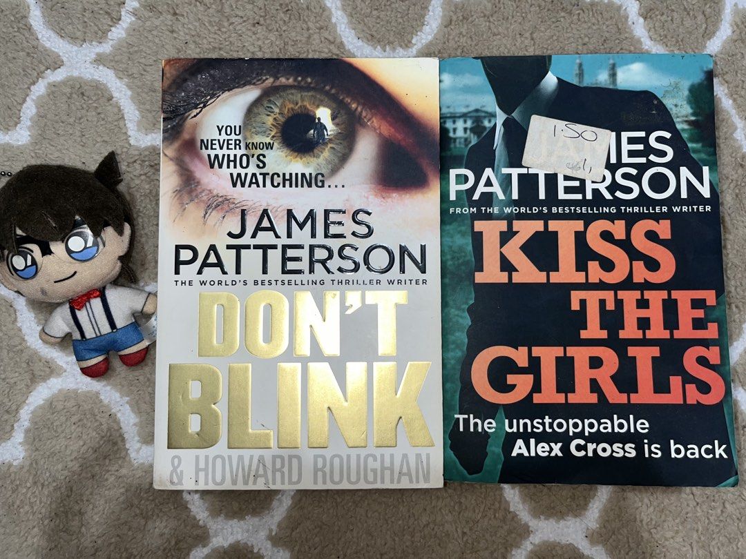James Patterson Book Bundle - Maximum Ride & Alex Cross (Category: Storybooks) located in Tarlac. Submitted by yuejunnie (Listing ID 1465249612, Image 3). Description: - Bundle of 4 thrilling James Patterson paperback novels - Includes: Maximum Ride: The Angel Experiment, Maximum Ride: School's Out Forever, Don't Blink, and Kiss the Girls - Condition: Normal shelf wear on edges and spines; price sticker on one cover - Selling to clear out bookshe