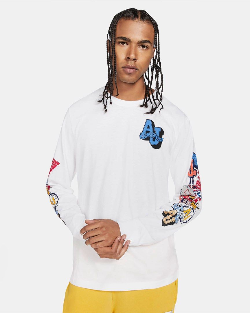 Jordan Varsity Longsleeve (Category: Tshirts & Polo Shirts ) located in Dasmarinas. Submitted by zn_upcldtrs (Listing ID 1465267412, Image 1). Description: Jordan Varsity Longsleeve - 21 W / 26 L - Excellent Condition - Need Wash.