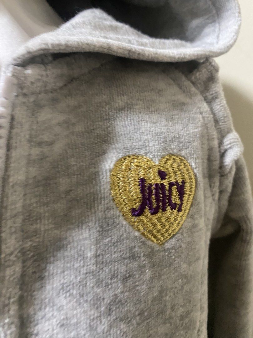 Juicy couture gray jacket with hoodies (Category: Babies & Kids Fashion) located in Manila. Submitted by avathriftedcloset (Listing ID 1465335057, Image 3). Description: .