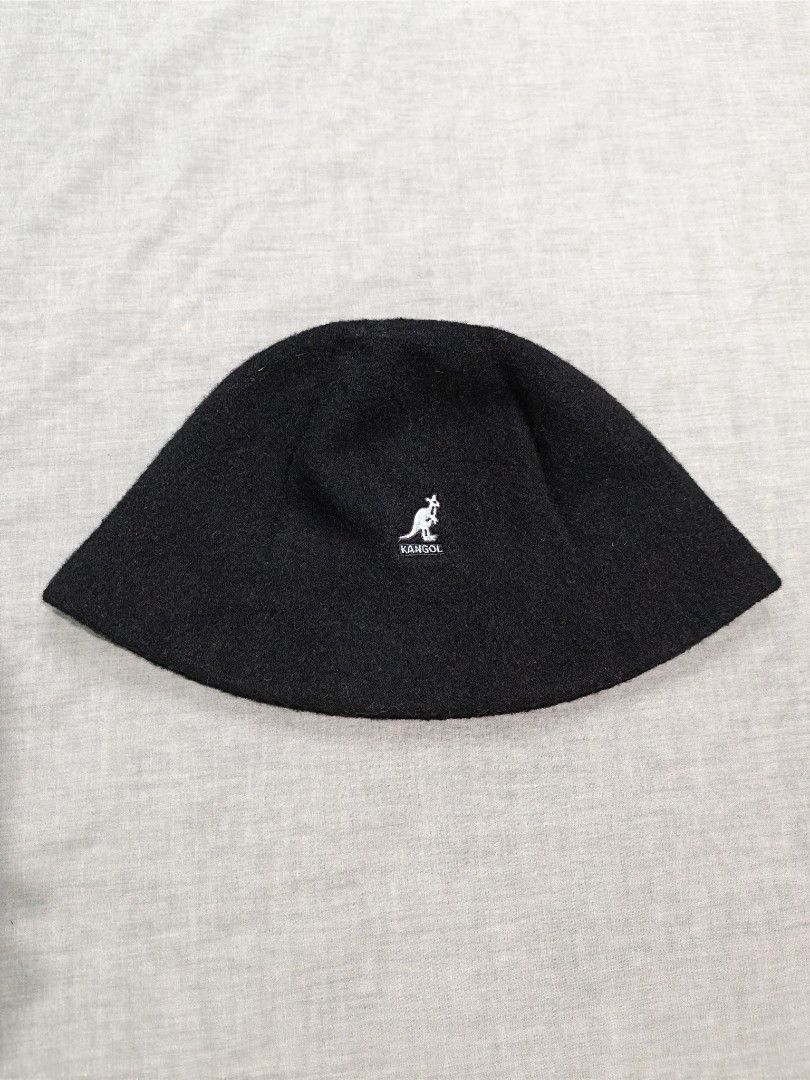kangol bucket hat black (Category: Caps & Hats) located in Baguio. Submitted by used_clothing2600 (Listing ID 1465180641, Image 1). Description: kangol bucket hat black size medium 57cm verygood condition P 600.