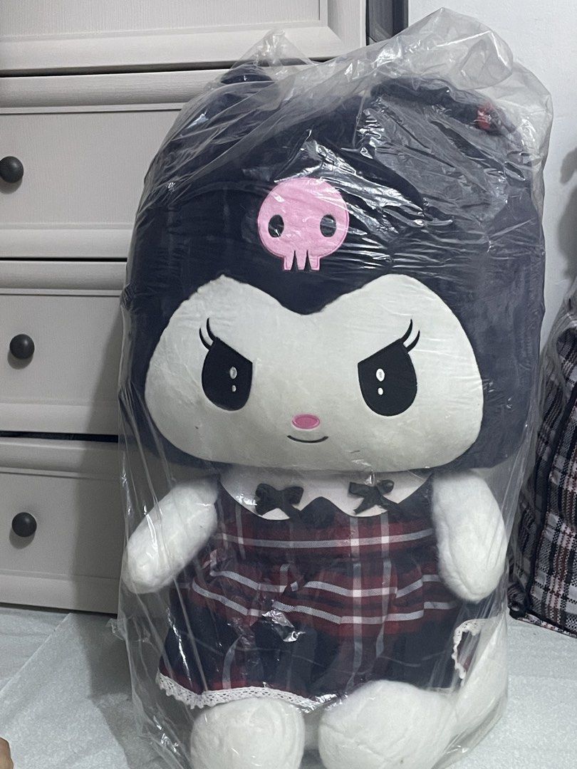 Kuromi big plushie (Category: Plushies & Soft Toys) located in Manila. Submitted by jomeri (Listing ID 1465315940, Image 1). Description: Kuromi Big Plushie (60cm) New with plastic cover, plastic cover not removed since bought, handled with care. Price is still negotiable.