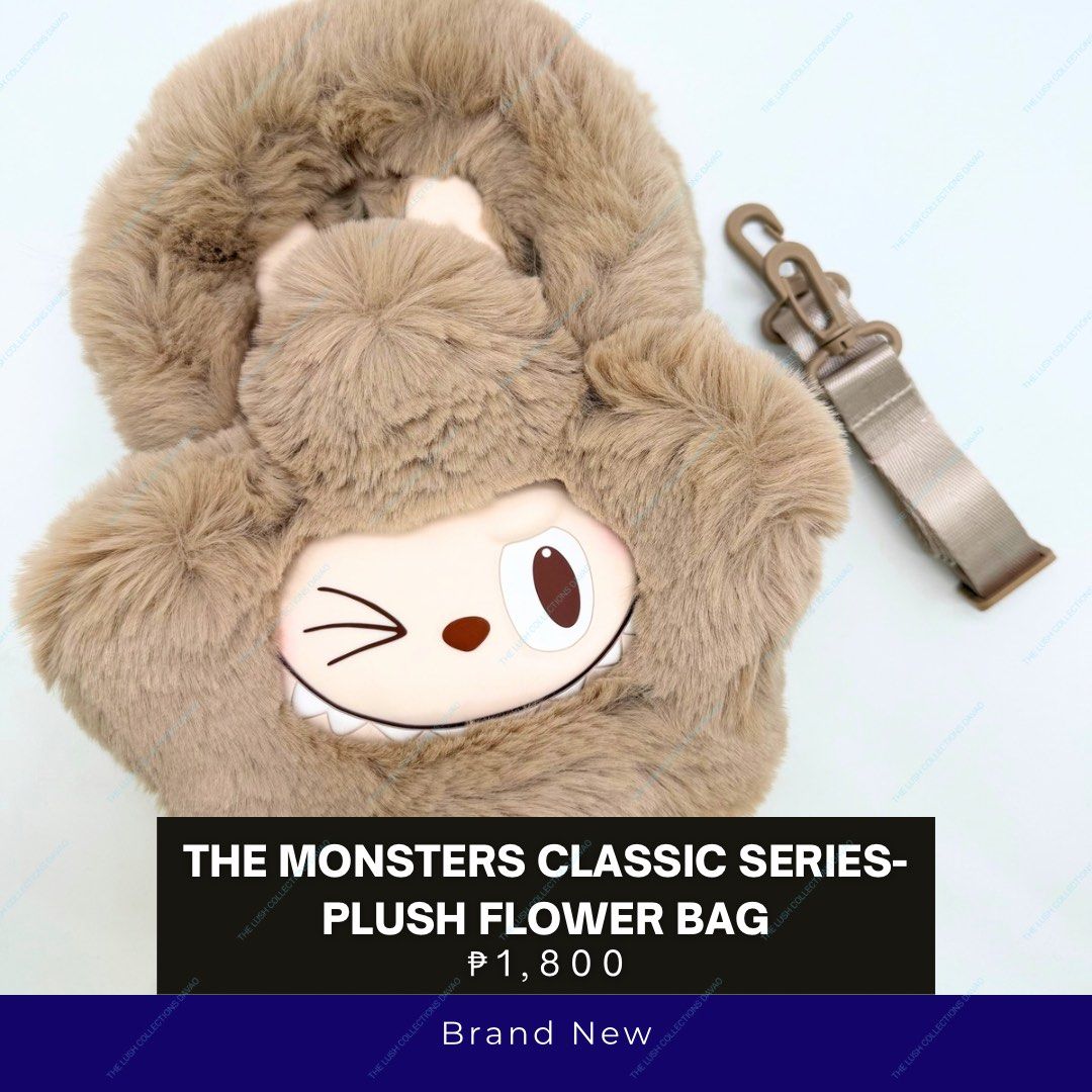 Labubu The Monsters Classic Plush Flower Bag (Category: Character Goods) located in Davao. Submitted by swift.coco2026 (Listing ID 1465338535, Image 1). Description: Plastic bag unsealed but never used..