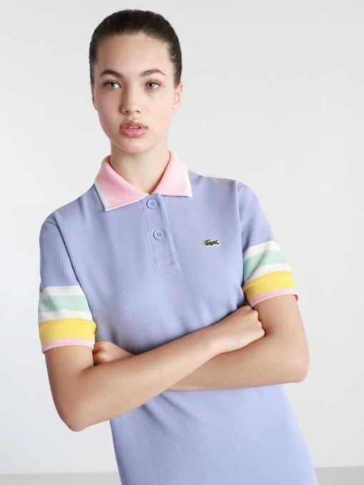 Lacoste (Category: Dresses) located in Cebu City. Submitted by sharksmile (Listing ID 1465285588, Image 3). Description: Lacoste Stripped accent honeycomb 🔸size: 38 🔸width:18 🔸length: 35 🔸 excellent condition /need wash 🔸 shipped via JnT.