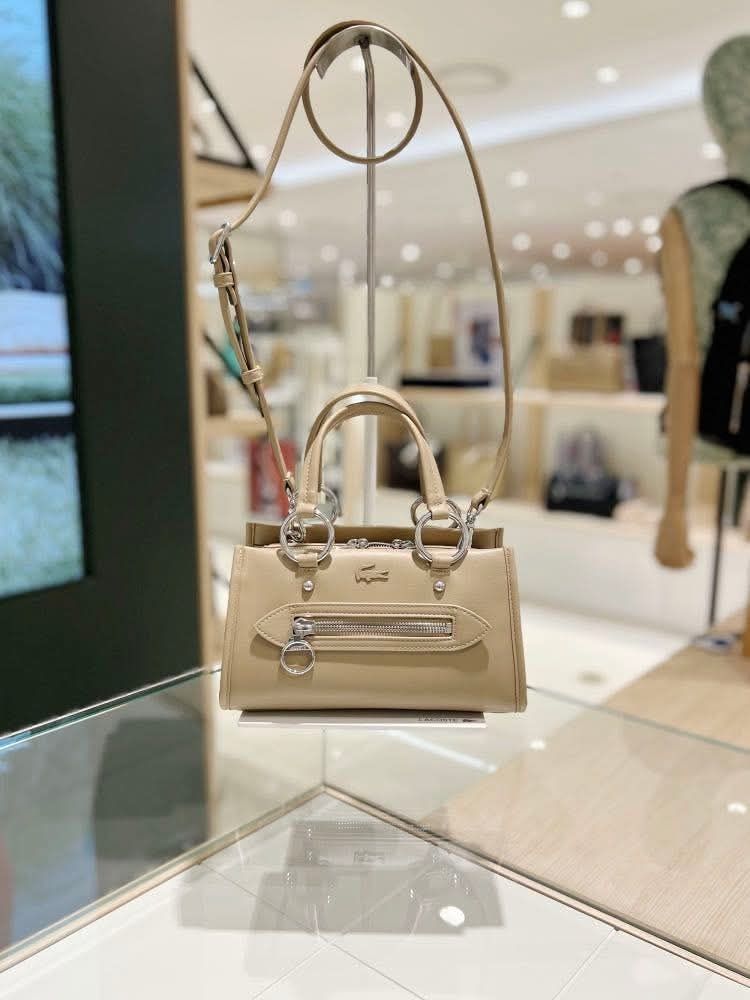Lacoste Bag 2in1 - Beige (Category: Tote Bags) located in Rizal. Submitted by hiraya16 (Listing ID 1465317115, Image 2). Description: Onhand ready to ship + SF Lbc.