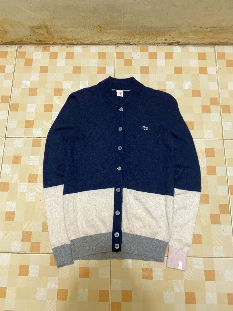LACOSTE CARDIGAN WOOL W17 L24 (Category: Coats, Jackets and Outerwear) located in Bacoor. Submitted by jemmskiee. (Listing ID 1465182455, Image 1). Description: LACOSTE CARDIGAN WOOL DIMES W17 L24 EXCELLENT CONDITION COLOR RATE 9.5/10 WASHABLE STAIN.