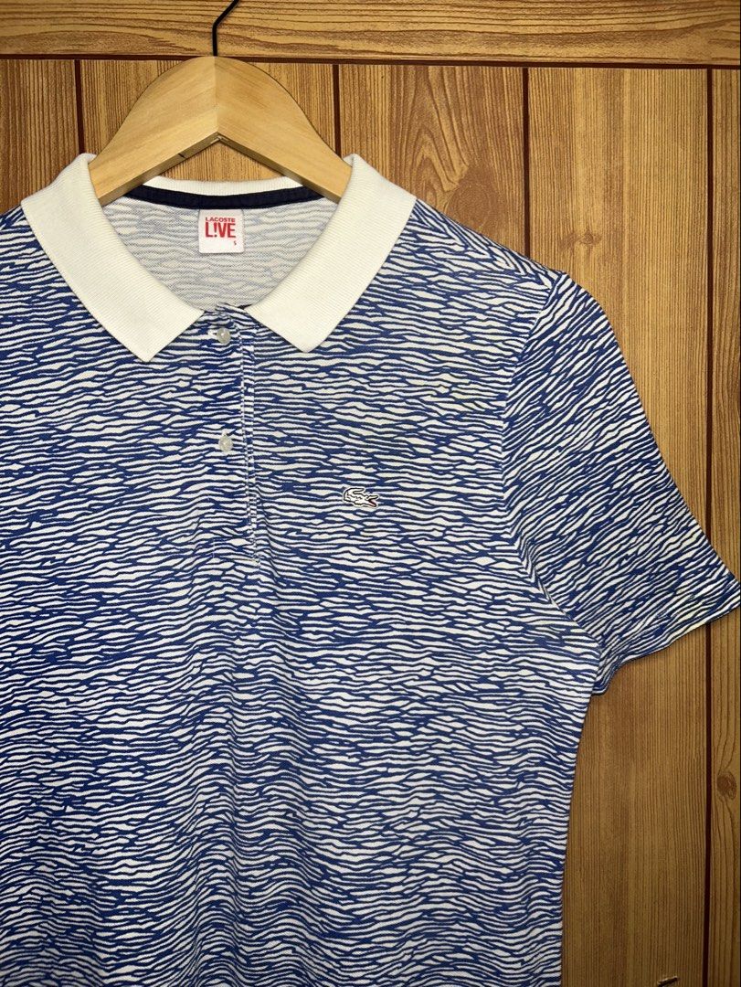 Lacoste L!ve Short Sleeve Polo Shirt (Category: Others Tops) located in Manila. Submitted by zerowasteco. (Listing ID 1465347330, Image 2). Description: -Excellent Condition -Size S on tag -Dimes:L25xW19 -No issue Dm for more info!.