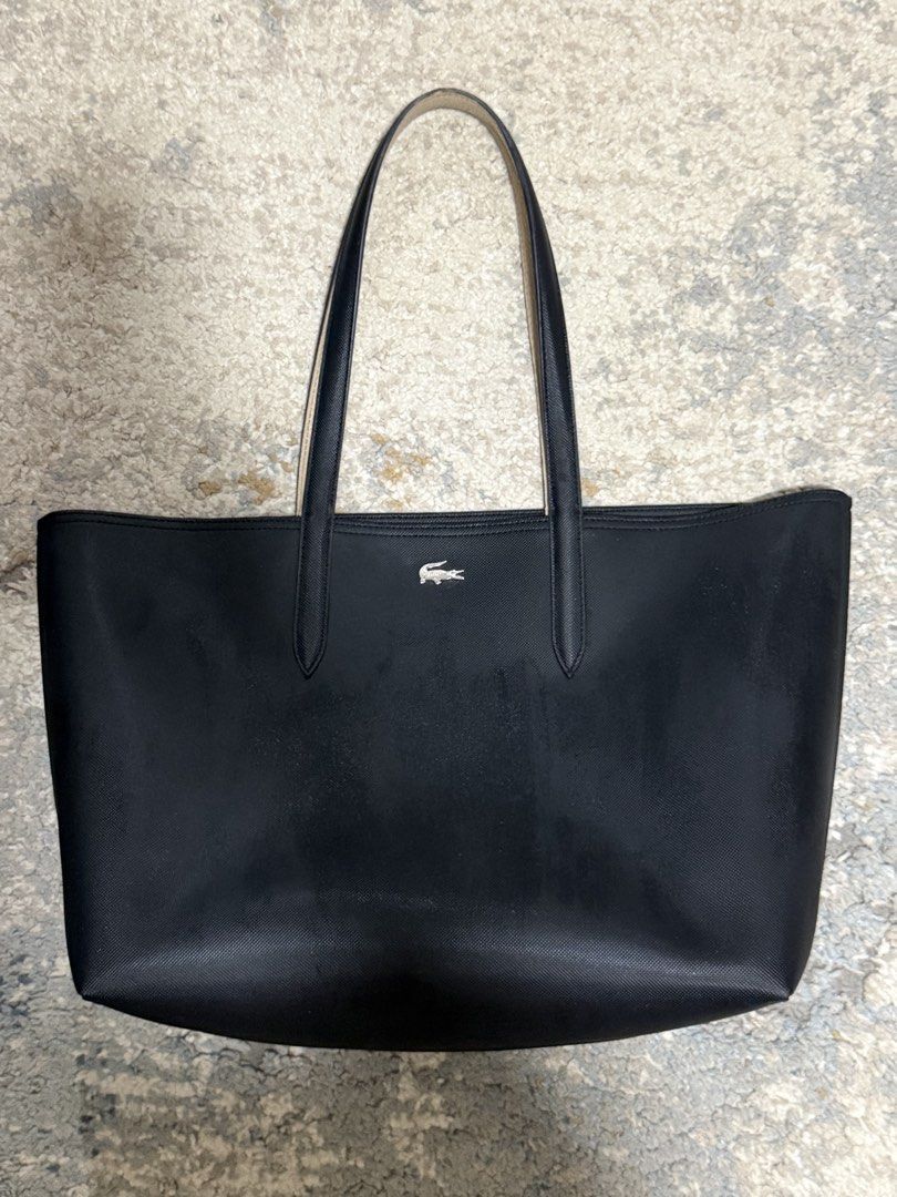 Lacoste Reversible Tote Bag (Category: Tote Bags) located in Pasay City. Submitted by declutt1504 (Listing ID 1465284751, Image 1). Description: Authentic comes with Pouch No pinhole.