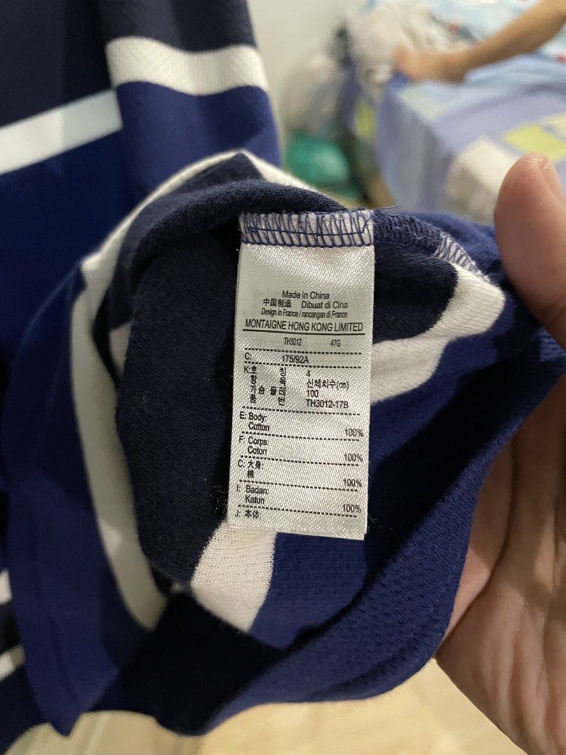 Lacoste Style# TH3012 Tee (Category: Luxury Apparel) located in Makati City. Submitted by gustavoo28 (Listing ID 1465256673, Image 2). Description: Authentic/Legit No issues 10/10 Color Rate Excellent Condition Size 4 regular fit 22W 28L.