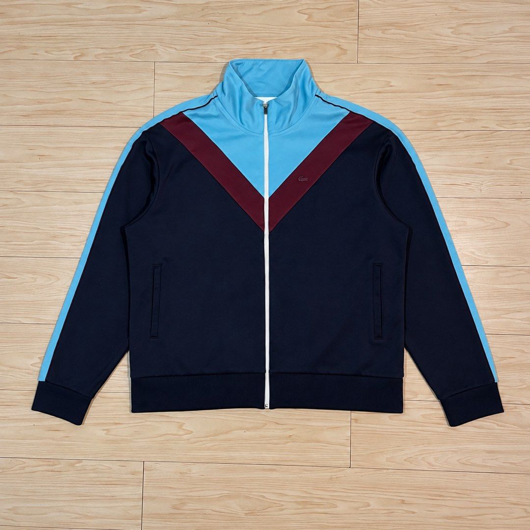 Lacoste Track Jacket Style#SH1168 (Category: Luxury Apparel) located in Makati City. Submitted by gustavoo28 (Listing ID 1465259007, Image 1). Description: FOR BIGBOYS Authentic/Legit No issues 10/10 Color Rate Very Good Condition 27W 28L Flat Dimes (SIZE 8) .