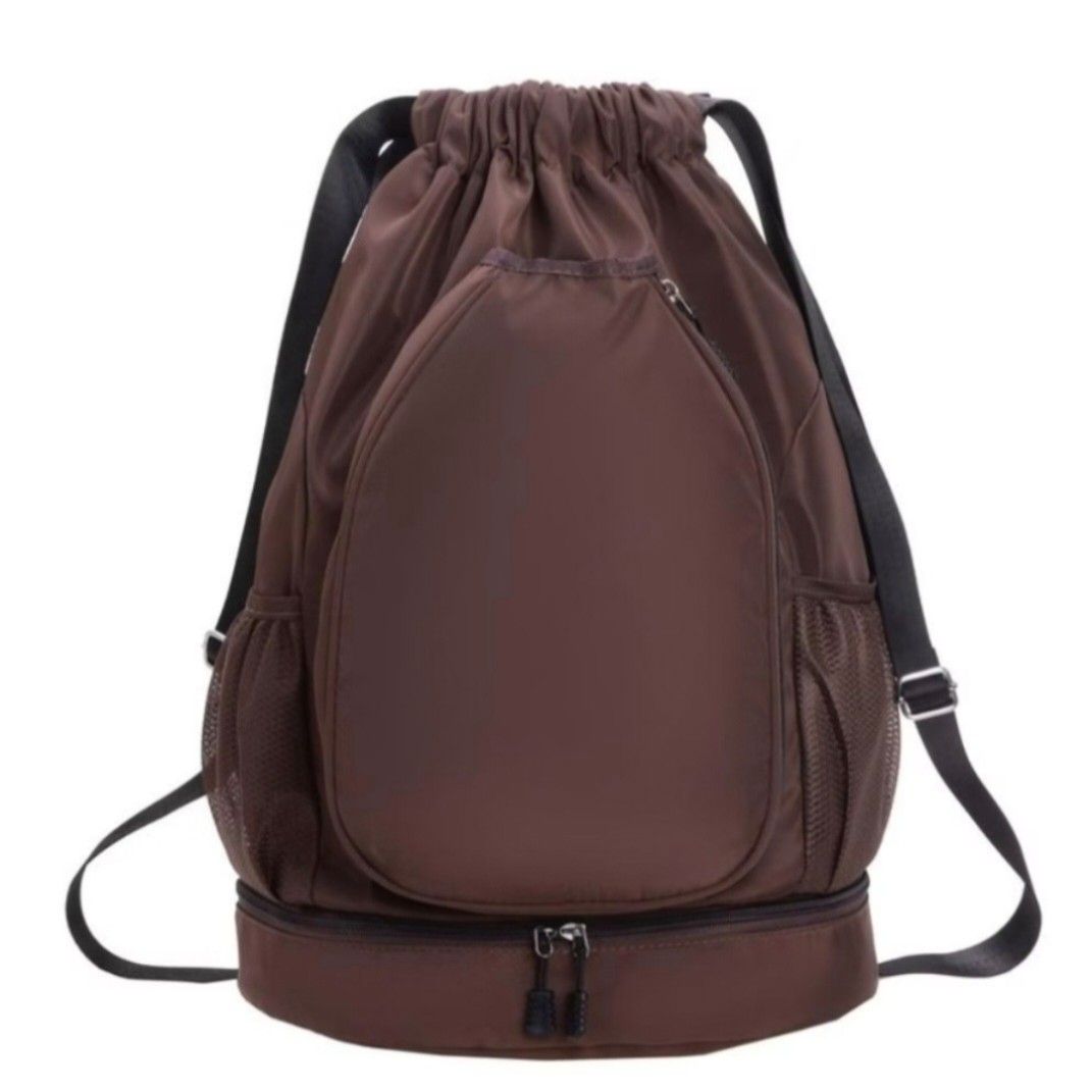 Large Racket Pack (Category: Backpacks) located in San Juan City. Submitted by lala_brielleee (Listing ID 1465321258, Image 1). Description: Material: Nylon Size: 52*34*18cm(20.47*13.39*7.09in) Weight: 0.34kg Color: Coffee (Negotiable) ✨️Description: The basketball backpack features drawstring closure, making it convenient to secure your belongings and keep them secure. Made from Oxford cloth polyester, this drawstring backpack bag is sturdy and 