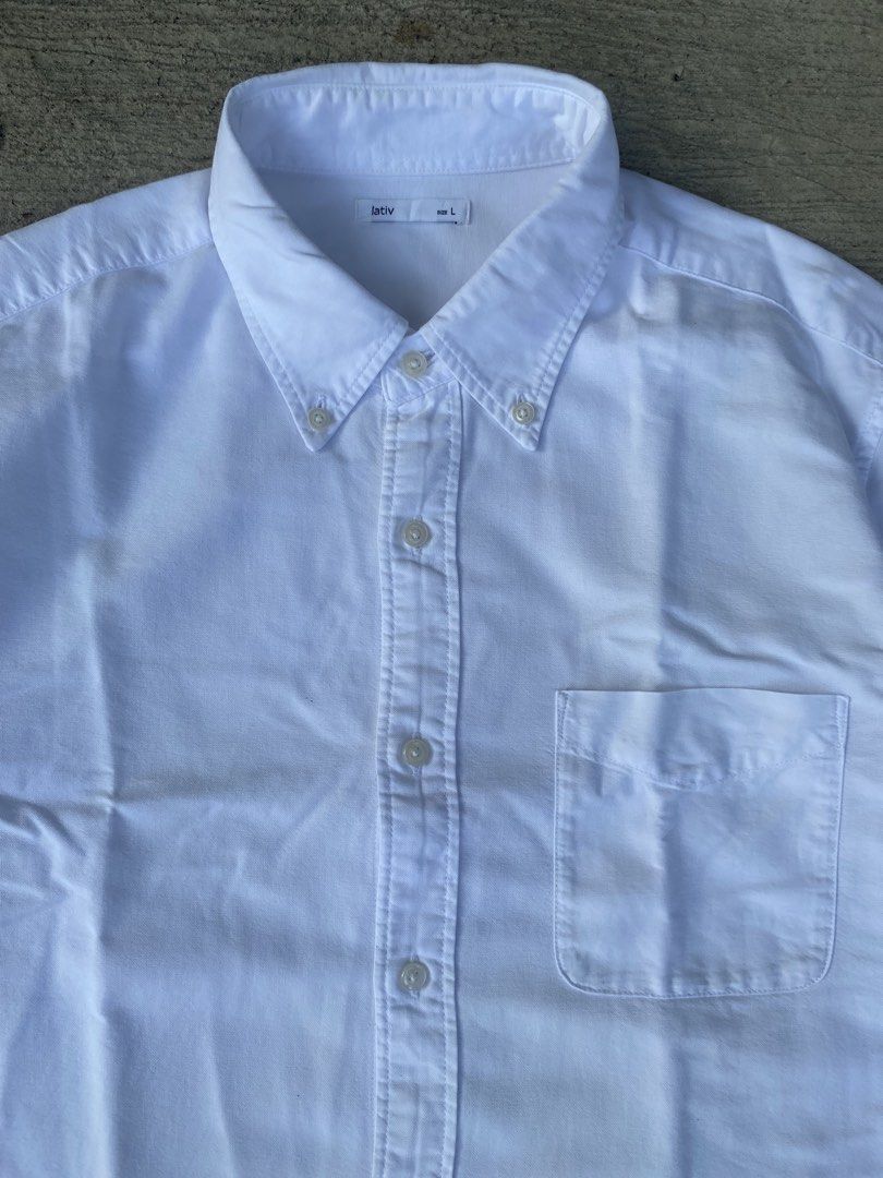 Lativ Long Sleeve White Button Down (0160) (Category: Formal Shirts) located in Cebu City. Submitted by czar0518 (Listing ID 1465240415, Image 3). Description: Lativ Long Sleeve Button Down White Width 20 Length 28 Excellent condition Dm sure buyer.📩.