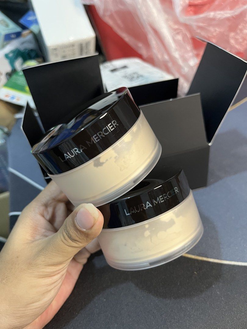 Laura Mercier Translucent Loose Setting Powder 29g (Category: Makeup) located in Manila. Submitted by abbigail029. (Listing ID 1465199090, Image 3). Description: - Authentic Laura Mercier Translucent Loose Setting Powder set - Includes two full-size jars (29g / 1 oz each) - Comes with original black outer packaging boxes - Brand new and unopened - Locks in makeup all day without photo flashback - Best-selling holy grail setting powder.