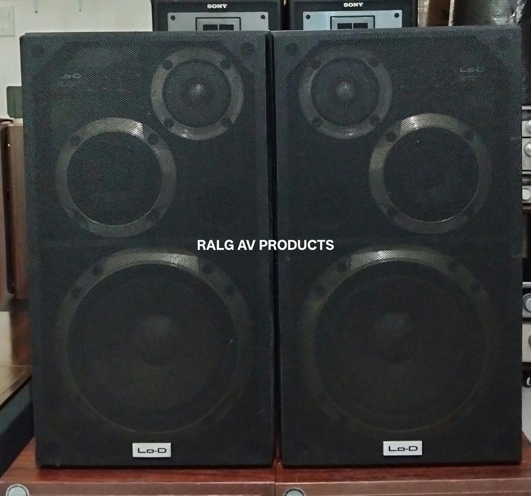 Lo-D HS-33D 3-Way Speaker System (Category: Soundbars, Speakers & Amplifiers) located in Bulacan. Submitted by ronald277077025 (Listing ID 1465309294, Image 2). Description: Lo-D 3 WAY SPEAKER SYSTEM. HS-33D 200 WATTS 6 OHMS 8" CONE WOOFER GATHERED EDGES WITH FLAT DAMPER FOR STABLE SOUND QUALIRY 10 CM CONE TYPE MIDRANGE 2.5 CM DOME TYPE TWEETER HIGH QUALITY SPECIAL ALUMINUM DIAPHRAGM INDEPENDENT HIGH AND MID LEVEL CONTROL BASS REFLEX MADE IN JAPA