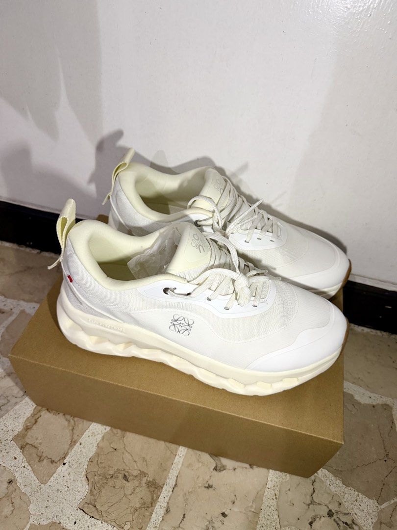 Loewe x On Cloudtilt White Sneakers (Category: Sneakers) located in Caloocan City. Submitted by frankiesthings (Listing ID 1465311175, Image 1). Description: 💸 Negotiable for sure buyers 🇻🇳 From Vietnam 🤍 Brand new 💯 Authentic, both with scannable QRs ✈️ On hand, ready to ship 🚚 Lalamove / LBC / J&T Retail price (PH): ₱35k - ₱45k .