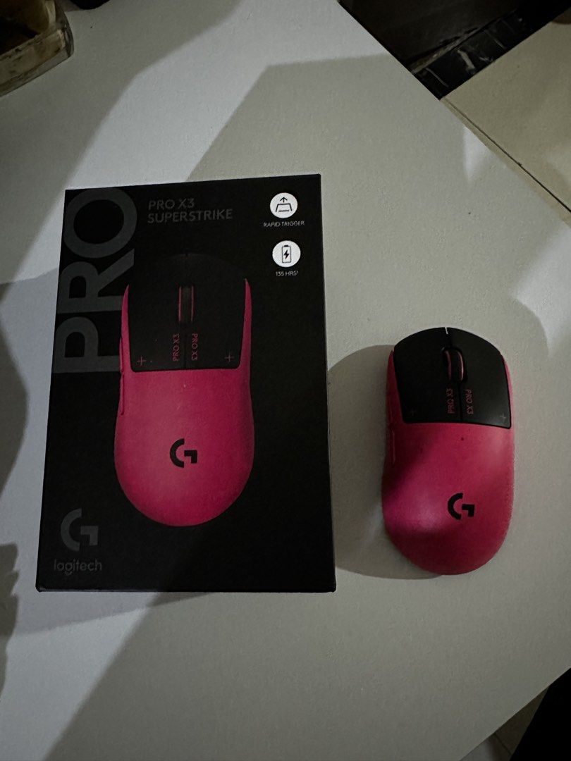Logitech superstrike x3 gpw 5 ultra (pink) (Category: Mouse & Mousepads) located in Caloocan City. Submitted by zackhaw (Listing ID 1465176305, Image 2). Description: used once just like new mouse Rfs:not my type .