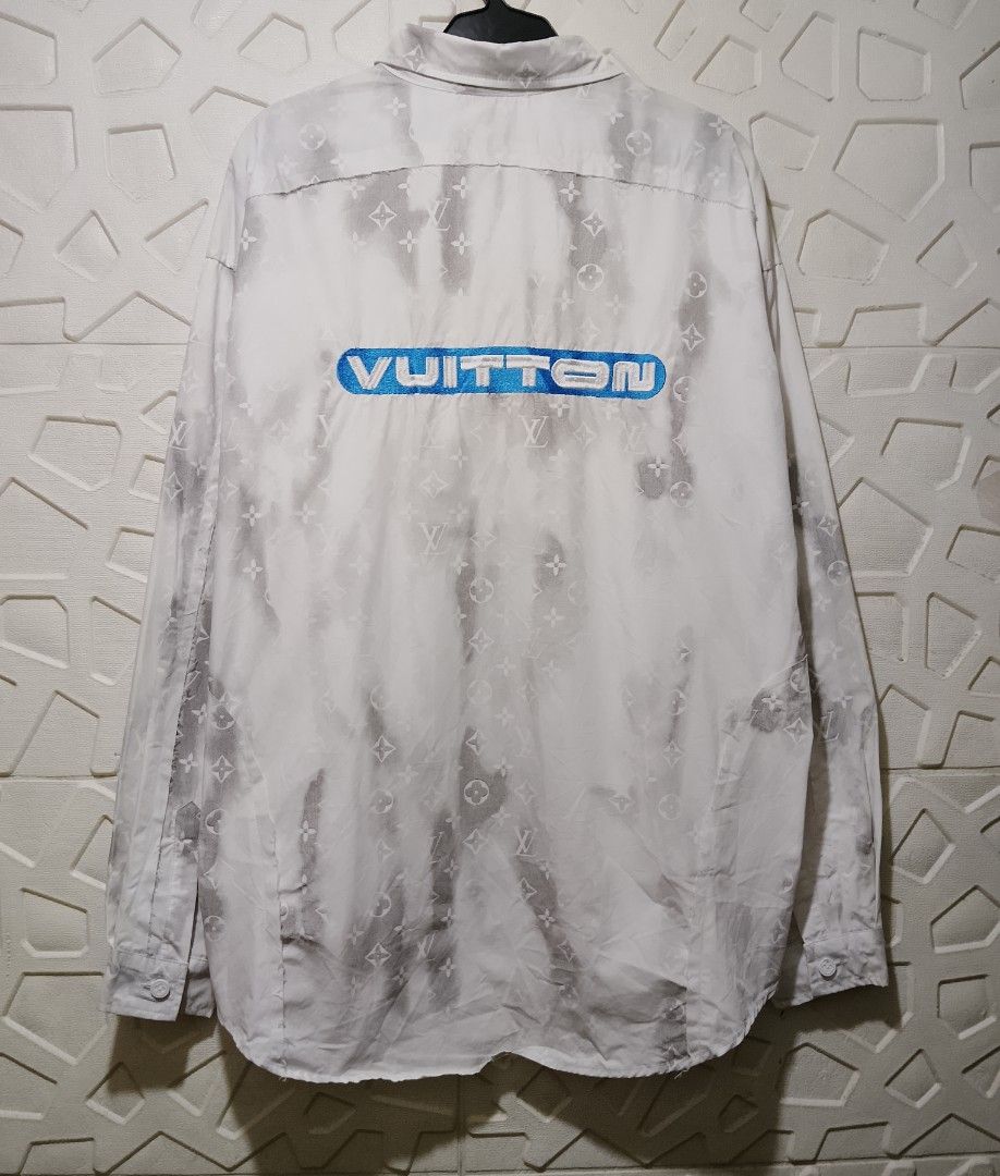 Louis Vuitton Monogram Tie-Dye Longsleeve, Embroid Back script (Category: Luxury Apparel) located in Manila. Submitted by gowicollection28 (Listing ID 1465259641, Image 2). Description: Width: 25 Length front: 29 Length back: 31.