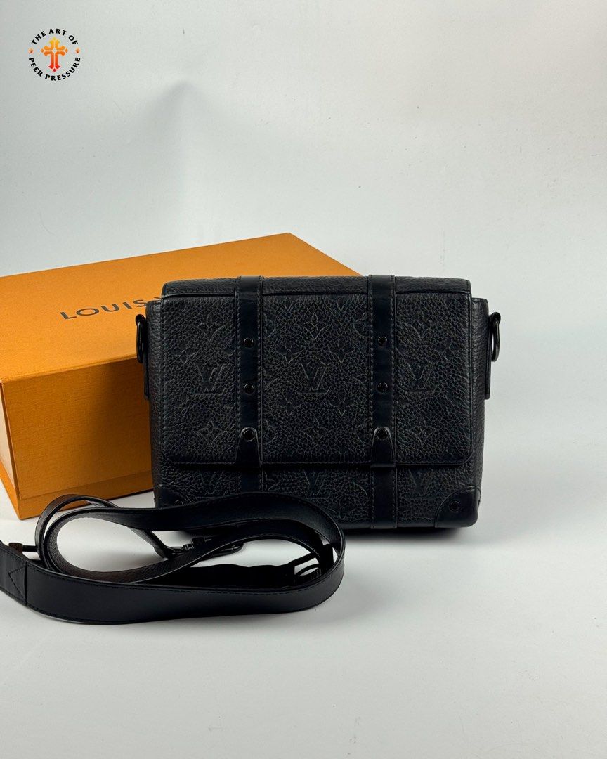 Louis Vuitton Trunk Messenger Bag (Category: Luxury Bags & Wallets) located in Calamba. Submitted by theartofpeerpressurelgn (Listing ID 1465243625, Image 2). Description: LV Trunk Messenger Bag In excellent condition, with box, dust bag & COA. Retails for ₱198,000 in stores. Selling for ₱80,000 only. 💯 Guaranteed Authentic 💳 Layaway available 📍 Calamba City, Laguna 🚚 Lalamove / LBC DM us to purchase. FB: The Art of Peer Pressure IG: @thearto