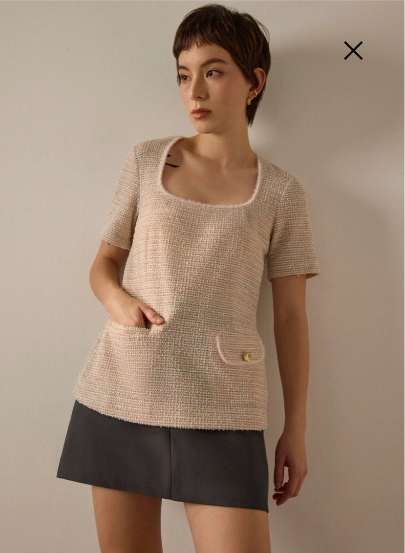 LOVE, BONITO ASHNA TOP (Beige) (Category: Blouses) located in Pasig City. Submitted by justdeclutter_777 (Listing ID 1465277983, Image 1). Description: Brand new, never worn Beige | Size L Perfect for anyone looking for that feminine, polished look without trying too hard. Bought as a backup, so letting this go at a good price. 🫶🏻.
