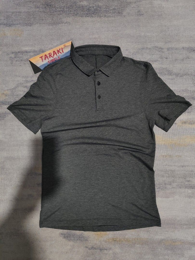 LULULEMON EVOLUTION SHORT SLEEVE POLO SHIRT GRAY (Category: Activewear) located in Baguio. Submitted by igorotak.111.taraki.com (Listing ID 1465311895, Image 1). Description: LULULEMON EVOLUTION SHORT SLEEVE POLO SHIRT GRAY AS NEW STRETCH NO ISSUES SOLID NITO ♥️ L-26 W-18.5 CAN FIT S-M CAN DO.