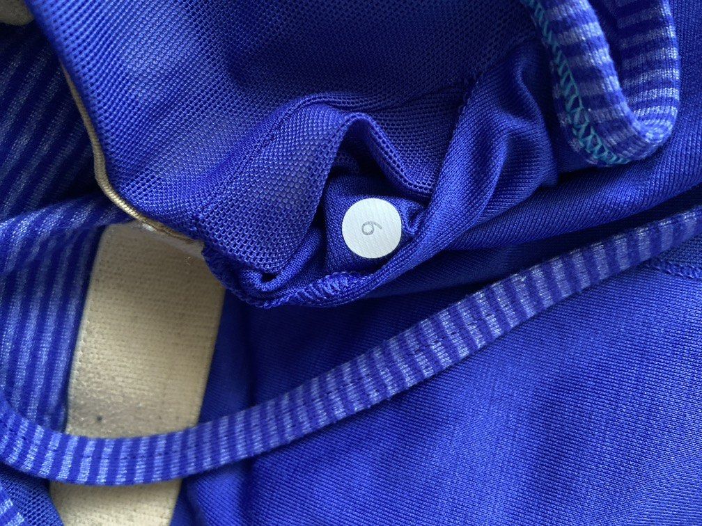 Lululemon blue stripes tank top (Category: Activewear) located in Pasig City. Submitted by sandace (Listing ID 1465245677, Image 3). Description: Authentic .