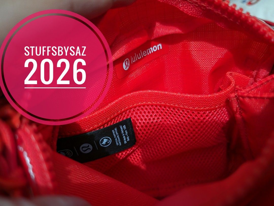 AUTHENTIC lululemon Team Canada Collection Red Crossbody Bag (Category: Cross-body Bags) located in Calamba. Submitted by stuffsbysaz (Listing ID 1465328658, Image 3). Description: [ ] Brand/Collaboration: Lululemon x Team Canada (Official Olympic & Paralympic collaboration). [ ] Capacity: 1.5 Liters. [ ] Dimensions: Approximately 6.9" x 2" x 4.9" (17.5cm x 5cm x 12.5cm). [ ] Material: Crafted from a lightweight, durable, and water-repellent rips