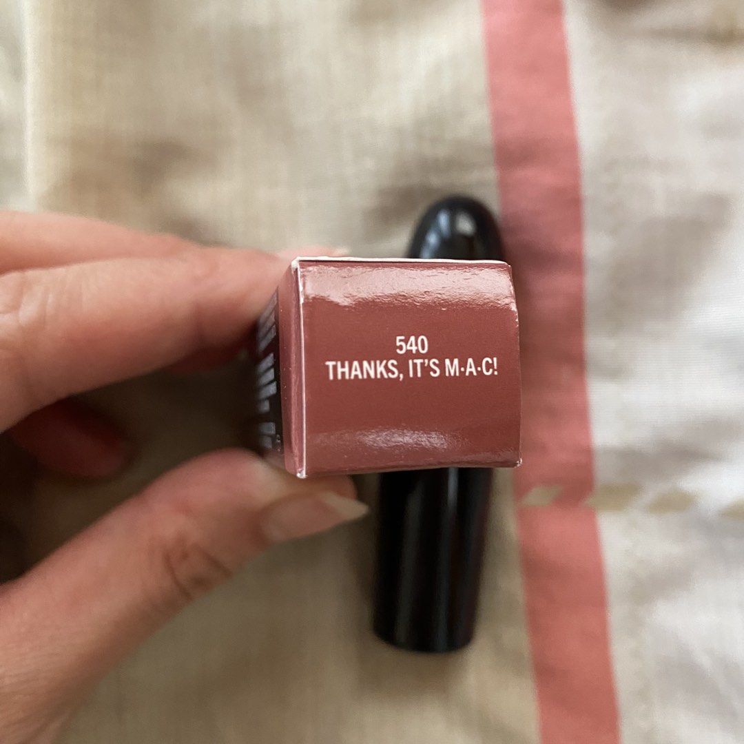MAC Lustreglass Lipstick - Thanks, It's MAC (Category: Makeup) located in Baguio. Submitted by from.deana (Listing ID 1465249575, Image 2). Description: - Brand/Model: MAC Lustreglass Sheer-Shine Lipstick - Shade: 540, It's M·A·C! - Finish: Glossy with fine shimmer - Size: Full size (3.5g / 0.12 oz) - Condition: Swatched once to check shade, like new - RFS: impulsive buy, need funds - Inclusions: Comes with original box.
