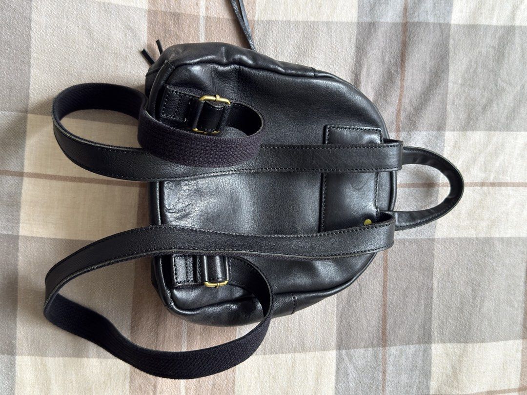 Madewell The Lorimer Mini Backpack (Category: Backpacks) located in Manila. Submitted by kuyamene (Listing ID 1465189784, Image 2). Description: Lightly used, like new condition Made of Italian vegetable-tanned leather specially washed for a beautiful patina. Hand-wrapped zipper pulls. Zip closure. Interior front and back pockets, exterior pocket. 4” handle drop. 9 7/8”H x 8 7/8”W x 3 1/2”D. Weight: 730g RFS decluttering.