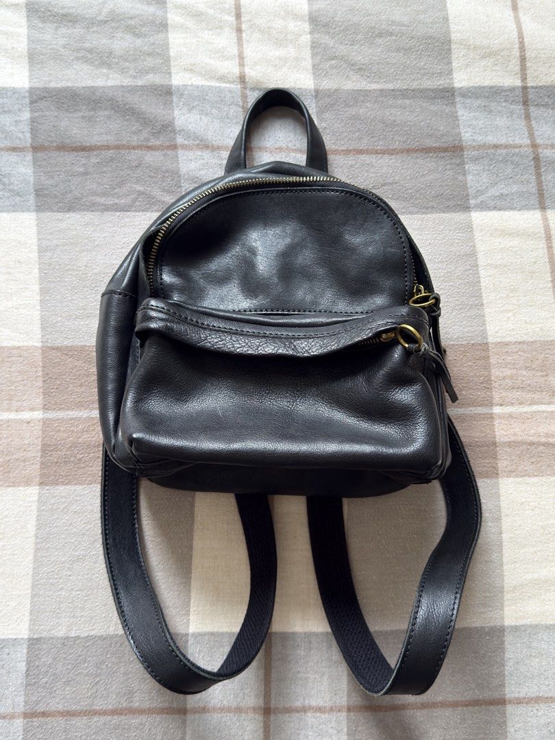 Madewell The Lorimer Mini Backpack (Category: Backpacks) located in Manila. Submitted by kuyamene (Listing ID 1465189784, Image 1). Description: Lightly used, like new condition Made of Italian vegetable-tanned leather specially washed for a beautiful patina. Hand-wrapped zipper pulls. Zip closure. Interior front and back pockets, exterior pocket. 4” handle drop. 9 7/8”H x 8 7/8”W x 3 1/2”D. Weight: 730g RFS decluttering.