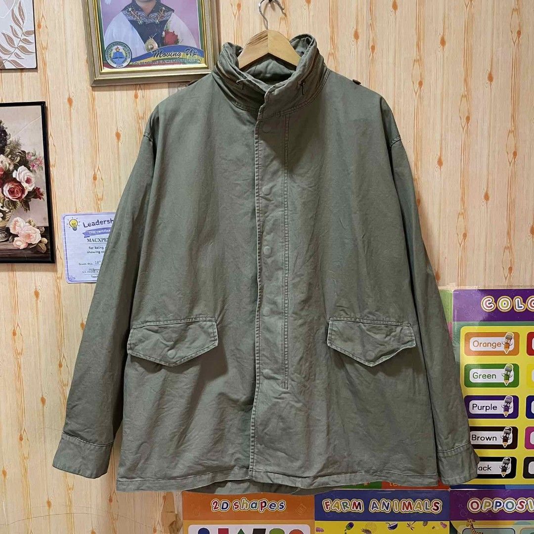 Madness Green Casual Jacket Size XXL (Category: Coats, Jackets and Outerwear) located in Manila. Submitted by almighthrift (Listing ID 1465237842, Image 1). Description: MDNS M-65 Military Parka Jacket XXL on tag No Issue With conceled hood(Zip) Main closure: Full Zip and Snap 📍First to pay basis 🚛 Plus Shipping 🚛 J&T or Lalamove 📍SJDM Bulacan.