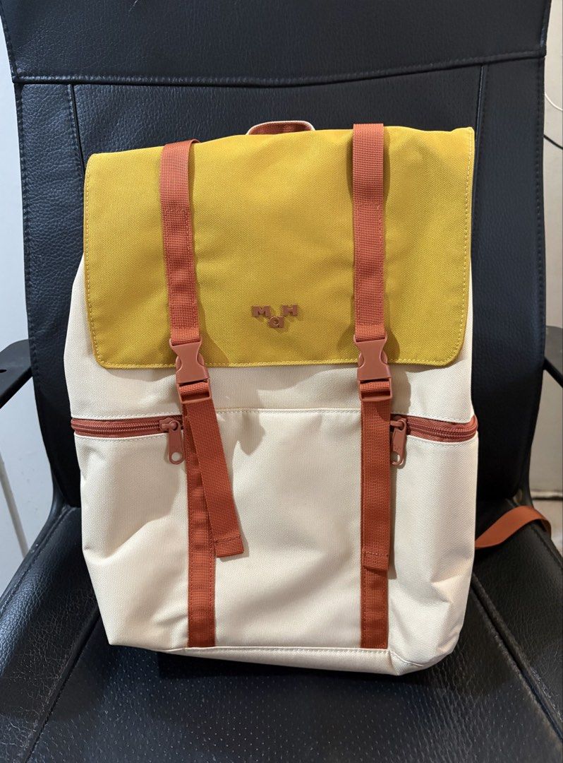 MAH Colorblock Waterproof Backpack (Category: Backpacks) located in Makati City. Submitted by amarthas.closet (Listing ID 1465261440, Image 1). Description: This bag is waterproof, but not sure if it is still. I only used this during my 1-month vacation last year. .