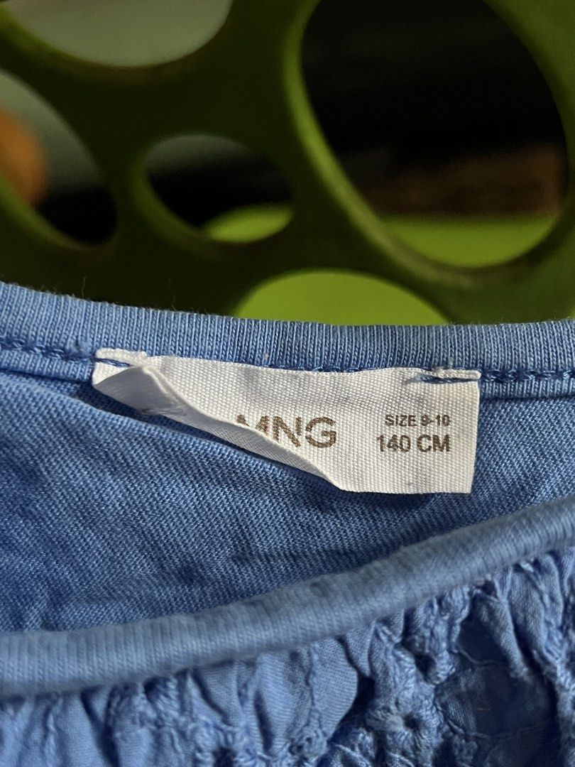 Mango blue eyelet top (Category: Babies & Kids Fashion) located in Imus. Submitted by labella.mnl (Listing ID 1465256826, Image 2). Description: LAST PRICE POSTED LIKE NEW CONDITION NO FLAWS SIZE 140 CM BEST FITS 4-5.