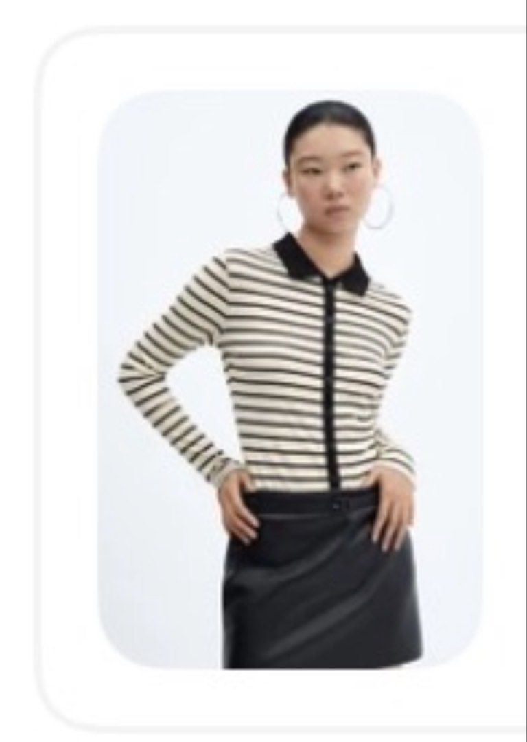 Mango Knit Ribbed Striped shirt (Category: Longsleeves) located in Makati City. Submitted by officegirl888 (Listing ID 1465330260, Image 1). Description: - for pick up in Salcedo Village Makati - used twice only .