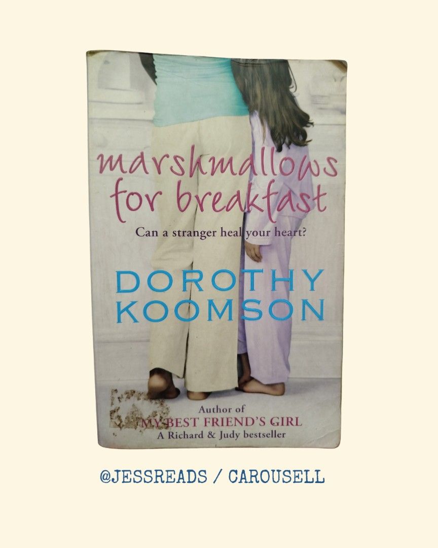Marshmallows for Breakfast by Dorothy Koomson novel (Category: Storybooks) located in Dasmarinas. Submitted by jessreads (Listing ID 1465296706, Image 1). Description: - Title: Marshmallows for Breakfast - Author: Dorothy Koomson (Author of My Best Friend's Girl) - Edition: Richard and Judy Bestseller - Format: Paperback - Genre: Gripping contemporary fiction - Price exclusive of shipping fee .