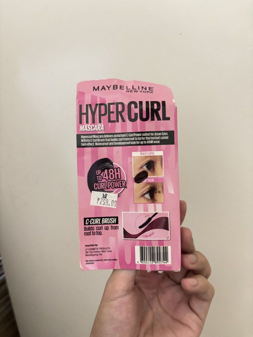 Maybelline Hypercurl Mascara (Category: Makeup) located in Las Pinas. Submitted by theimpulsebuyer.ph (Listing ID 1465262819, Image 2). Description: .