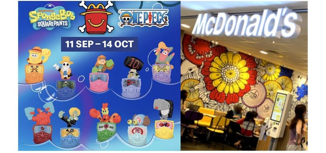 Spongebob Merch Collection McD x One Piece x SpongeBob happy meals toys (full set) CLEARANCE SALES ...