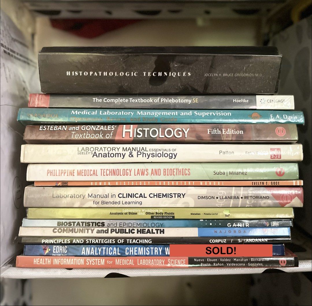 MEDTECH BOOKS (Category: Textbooks) located in Basista. Submitted by yvee_bn (Listing ID 1464361517, Image 2). Description: MEDTECH BOOKS FOR SALE! Prices of the books may vary depends on the title. Price negotiable ✨ All books are authentic, no reprints! FREE SHIPPING FOR 3 or MORE BOOKS ‼️SOLD 📍Analytical Chem 📍Urinalysis and Body Fluids, 📍Fundamentals of Inorg and Org Chem. ✨The rest, still available Loc: Pangasinan DM if interested.