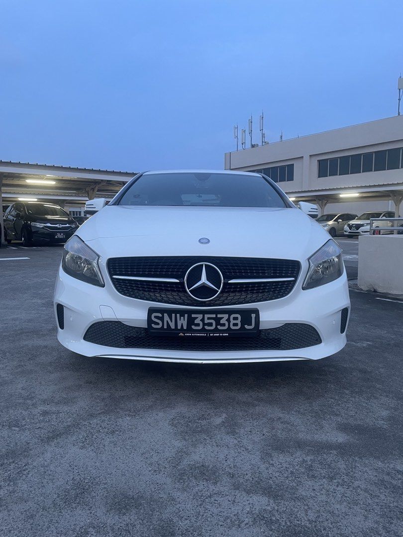 Mercedes-Benz A-Class A180 AMG Line (A) (Category: Used Cars) located in Singapore. Submitted by axonautomobile (Listing ID 1462175348, Image 2). Description: 1.4k Monthly with 4K downpay 1.6L 4-cylinder in-line Turbocharged engine producing 121bhp and 200nm of torque, sporty and responsive 7G-DCT transmission, Front WD Dual electric/memories seats, factory fitted audio system/Bluetooth interface, multi functional steering control. Paddle shifter
