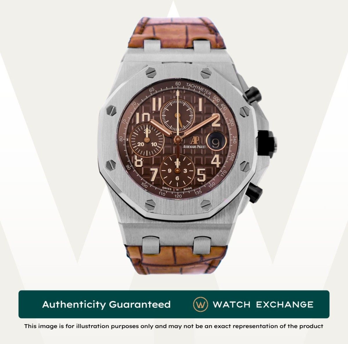 [Mint] Audemars Piguet Royal Oak Offshore Havana Leather 26470ST.OO.A820CR.01 26470ST AP Brown Dial Z26980 Jan 2018 (Category: Watches) located in Singapore. Submitted by watchexchange.sg (Listing ID 1450268697, Image 1). Description: [Mint] Audemars Piguet Royal Oak Offshore Havana Leather 26470ST.OO.A820CR.01 26470ST AP Brown Dial Z26980 Jan 2018 Price: $25,500 Brand: Audemars Piguet Model: 26470ST.OO.A820CR.01 Condition: Mint Dial: Brown Case 