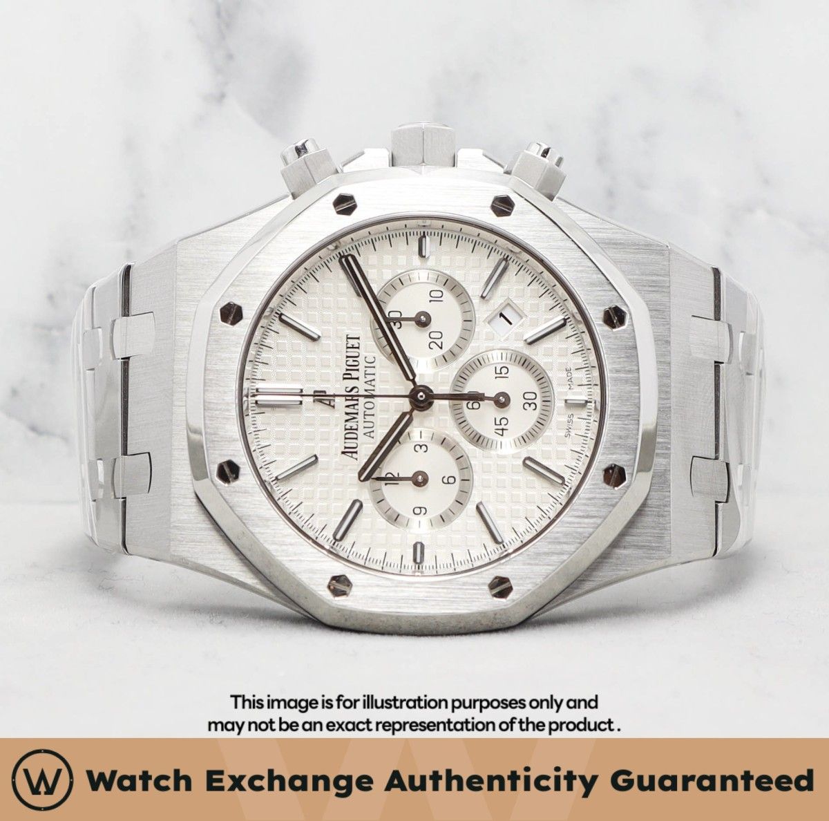 [Mint] Audemars Piguet Royal Oak Bracelet 26320ST.OO.1220ST.02 26320ST AP Silver Dial Z28229 Dec 2015 (Category: Watches) located in Singapore. Submitted by watchexchange.sg (Listing ID 1465200378, Image 1). Description: [Mint] Audemars Piguet Royal Oak Bracelet 26320ST.OO.1220ST.02 26320ST AP Silver Dial Z28229 Dec 2015 Price: $43,900 Brand: Audemars Piguet Model: 26320ST.OO.1220ST.02 Condition: Mint Dial: Silver Case Diameter: 41mm Material: St