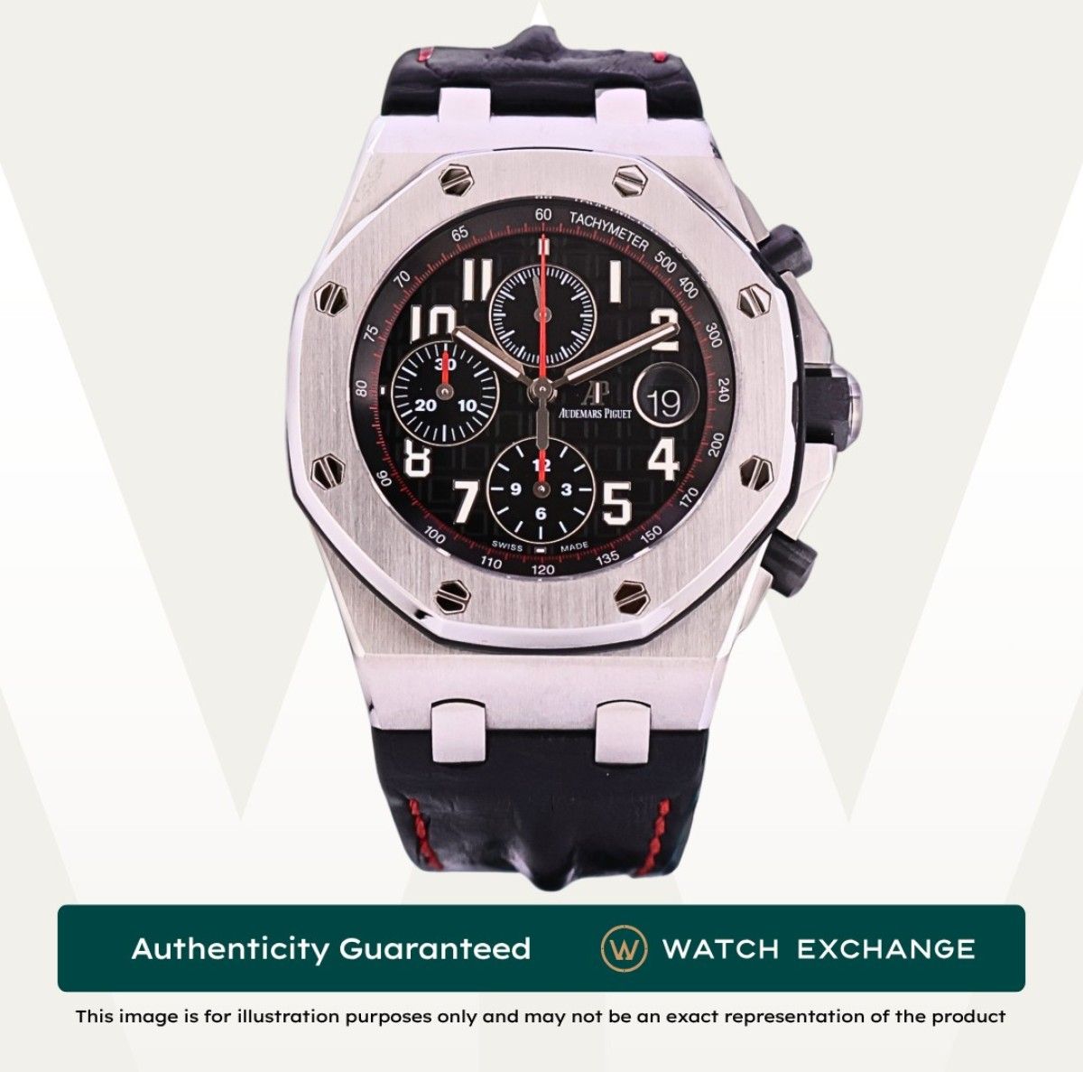 [Mint] Audemars Piguet Royal Oak Offshore Vampire Strap 26470ST.OO.A101CR.01 26470ST AP Black Dial Z27311 Oct 2016 (Category: Watches) located in Singapore. Submitted by watchexchange.sg (Listing ID 1456334112, Image 1). Description: [Mint] Audemars Piguet Royal Oak Offshore Vampire Strap 26470ST.OO.A101CR.01 26470ST AP Black Dial Z27311 Oct 2016 Price: $24,200 Brand: Audemars Piguet Model: 26470ST.OO.A101CR.01 Condition: Mint Dial: Black Case Di