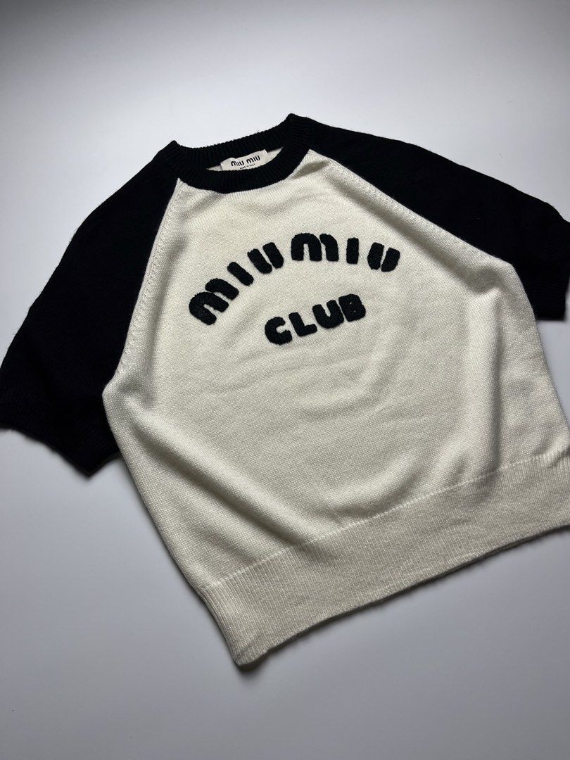 Miu Miu Cashmere Top (Category: Luxury Apparel) located in Manila. Submitted by streetsavvy (Listing ID 1465277007, Image 3). Description: Miu Miu Cashmere Top Size: 40 Width: 18.5” Length: 20.5” Sleeve Length: 13.5” Hem: 14.5” measured in inches Condition: Excellent condition Made in Italy 100% Cashmere.