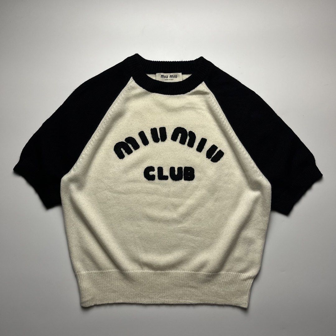 Miu Miu Cashmere Top (Category: Luxury Apparel) located in Manila. Submitted by streetsavvy (Listing ID 1465277007, Image 1). Description: Miu Miu Cashmere Top Size: 40 Width: 18.5” Length: 20.5” Sleeve Length: 13.5” Hem: 14.5” measured in inches Condition: Excellent condition Made in Italy 100% Cashmere.