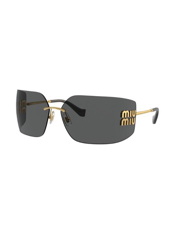 Miu Miu Sunglasses (Category: Sunglasses & Eyewear) located in Quezon City. Submitted by desireereyesm (Listing ID 1465189191, Image 1). Description: - Brand: Miu Miu Eyewear Runway Frameless Sunglasses - Model: SMU A51 75O14 5AK-560 14 - Lenses: Black - Hardware: Gold - Details: adjustable nose pads Used once - almost new Bought in Sunglass Haven Trinoma Can provide proof of purchase RFS: decluttering.