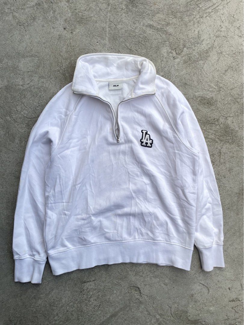 MLB Los Angeles Half-zip Sweatshirt (Category: Hoodies) located in Manila. Submitted by jarchive (Listing ID 1465291827, Image 1). Description: - Excellent condition - Need wash - Size small - 20 width - 26 length MOP: GCASH 📩.