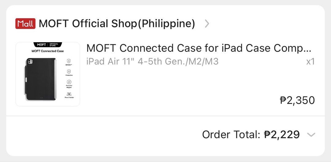MOFT Dynamic Folio and Connected Case (Category: Cases & Sleeves) located in Pasig City. Submitted by ckkyu (Listing ID 1465279995, Image 3). Description: - bought last july on 🍊 app - dynamic folio + connected case for ipad air 5.