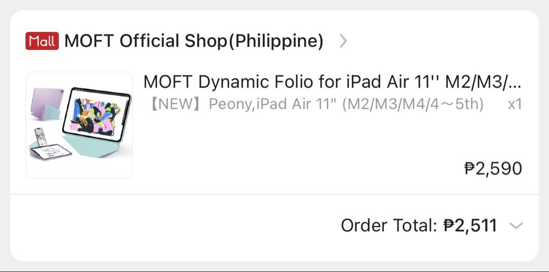 MOFT Dynamic Folio and Connected Case (Category: Cases & Sleeves) located in Pasig City. Submitted by ckkyu (Listing ID 1465279995, Image 2). Description: - bought last july on 🍊 app - dynamic folio + connected case for ipad air 5.