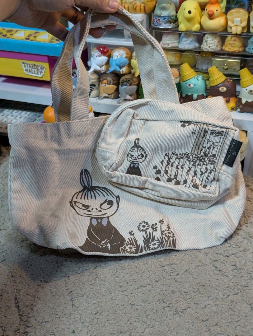 Moomin Tote and Purse Bundle (Category: Purses & Pouches) located in San Pedro. Submitted by eurisilvers (Listing ID 1465331958, Image 1). Description: — shipping is via J&T Express — mop: gcash, maya, bank transfer — location: san pedro city, laguna.