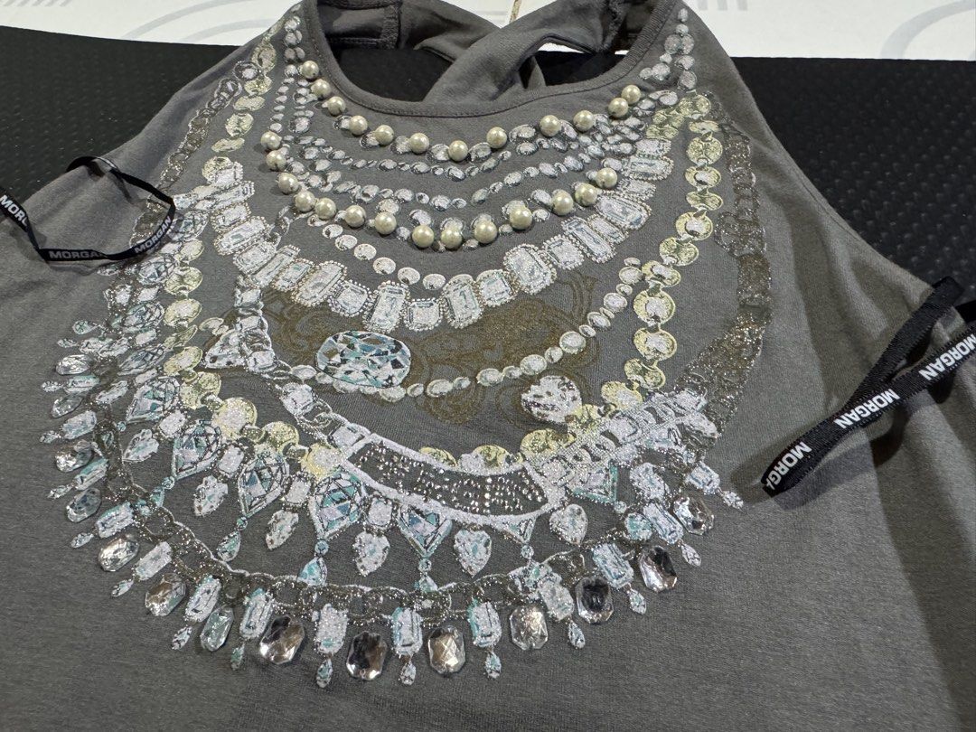 MORGAN DE TOI tops (Category: Shirts) located in Cebu City. Submitted by etnaner (Listing ID 1465377320, Image 3). Description: Morgan de TOI Size: small Designs with stones/beads Great condition Check .