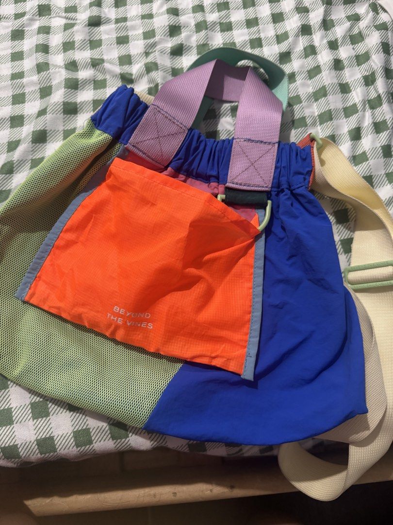 Multi Colorway Sling Bag (Category: Cross-body Bags) located in Quezon City. Submitted by mkl.p (Listing ID 1465206408, Image 1). Description: - got this from the 🍊 app - BTV INSPIRED - no flaws! needs a little bit of cleaning lang since nakatago and di nagagamit - magnet lock - with front pocket - adjustable straps - used once or twice only - with pocket inside - good as new - spacious inside loc: timog qc.