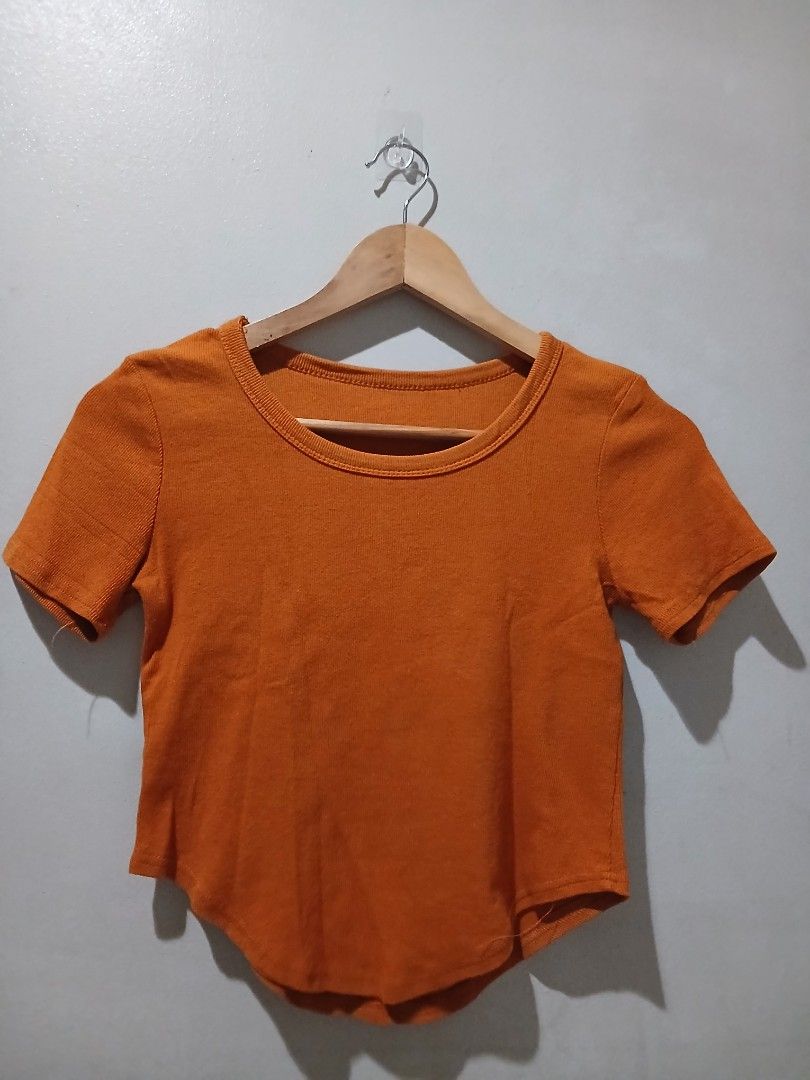Mustard knitted crop top (Category: Shirts) located in Pasig City. Submitted by carmelaelizalde (Listing ID 1465367729, Image 1). Description: [BUY4 +1FREE] check my page for more sale items stretchy may loose tahi.